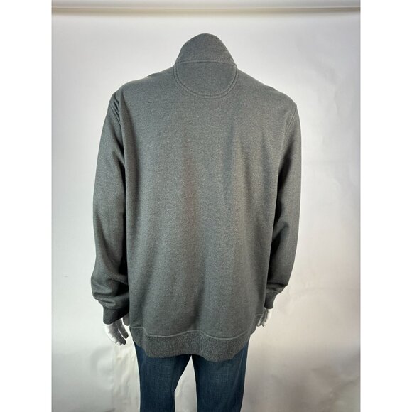 Izod Advantage Performance Stretch Grey Quarter-Zip Pullover Sweatshirt XL - Picture 14 of 16